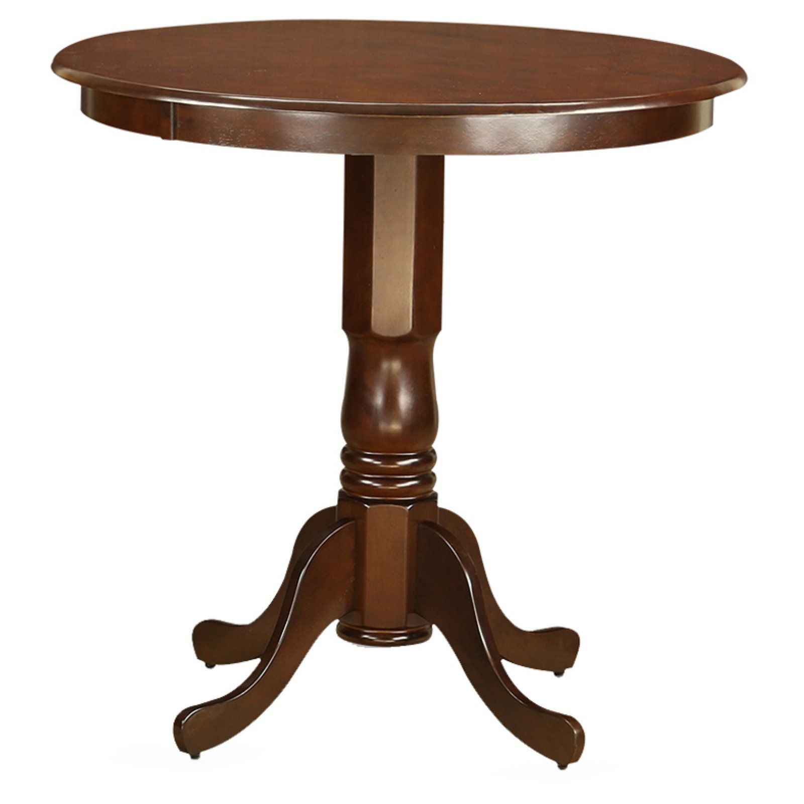 East West Furniture Jackson Pedestal 36 Inch Round Counter For Most Recent Liesel Bar Height Pedestal Dining Tables (View 11 of 15)