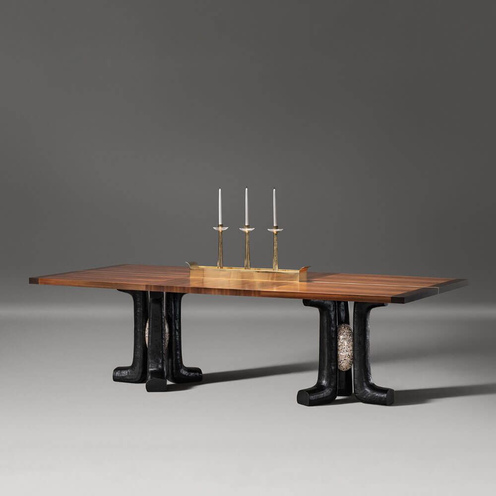 Êres Dining Table With Wooden Topalexander Lamont | H Within Best And Newest Corrigan Studio Fawridge Dining Tables (View 14 of 15)