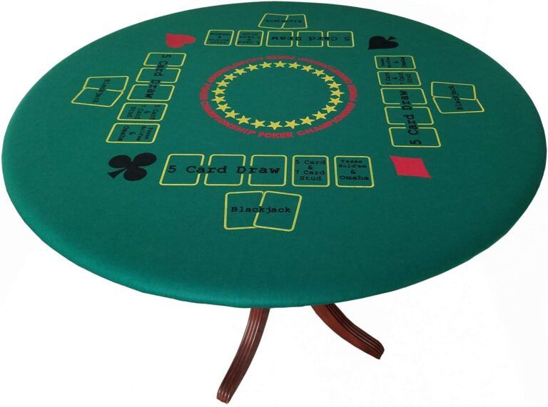 Fitted Round Elastic Edge Championship Poker Felt Game Regarding 2017 Mcbride 48" 4 – Player Poker Tables (View 5 of 15)