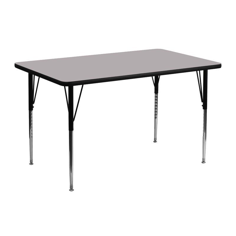 Flash Furniture Thermal Fused Rectangular Activity Table Within Recent Elite Rectangle 48&quot; L X 24&quot; W Tables (View 7 of 15)