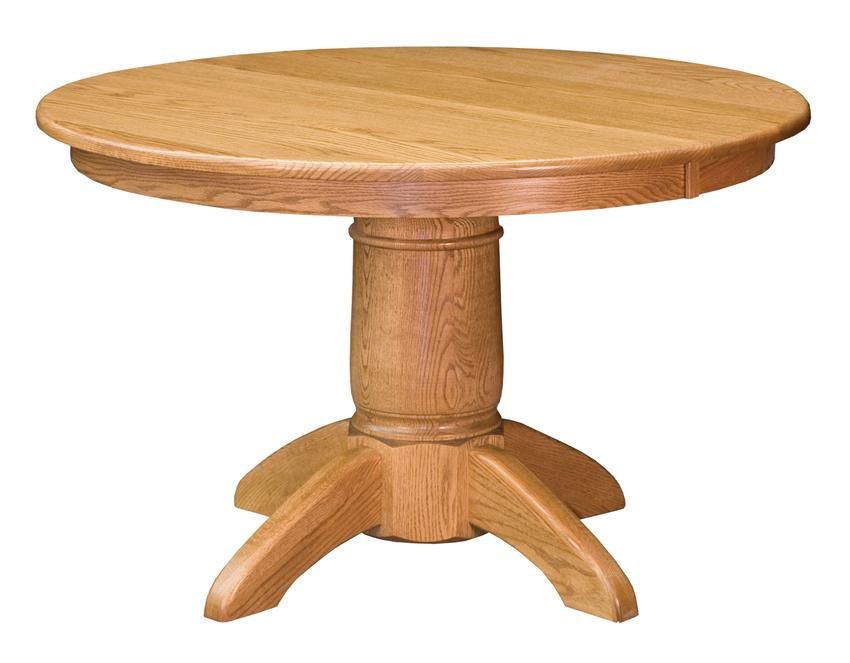 French Tuscan Single Pedestal Table From Dutchcrafters In Most Recent Gaspard Maple Solid Wood Pedestal Dining Tables (Photo 12 of 15)