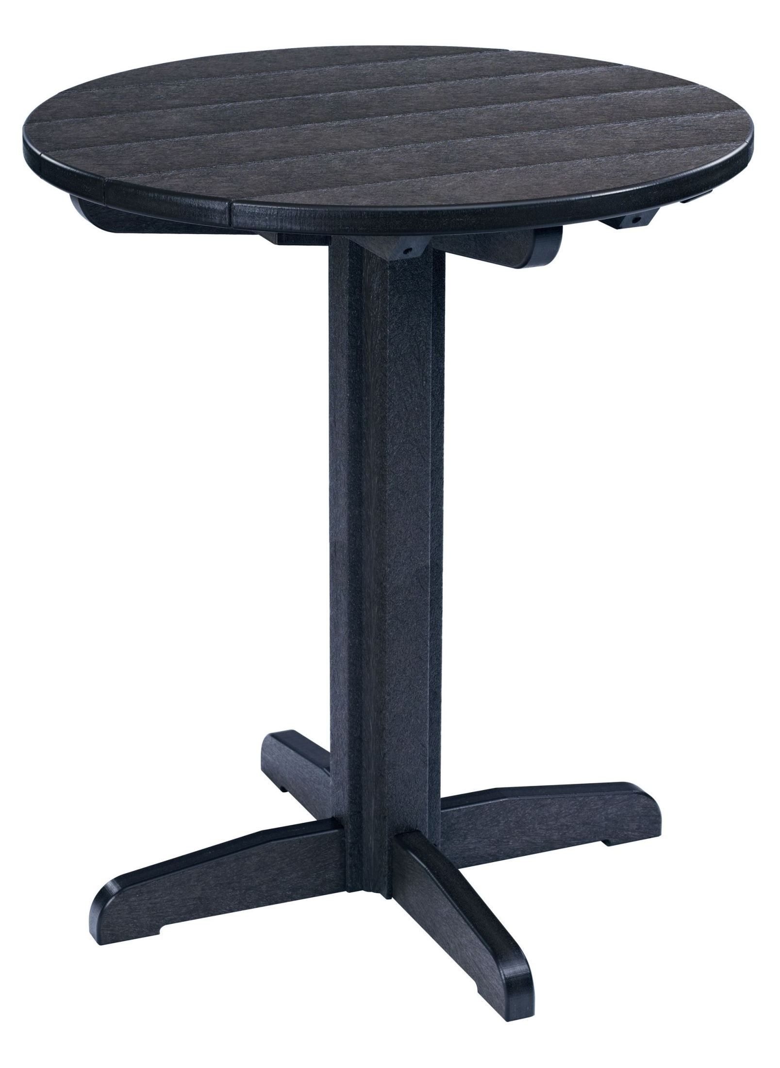 Generations Black 32" Round Pub Height Pedestal Table From Inside Most Popular Liesel Bar Height Pedestal Dining Tables (View 6 of 15)