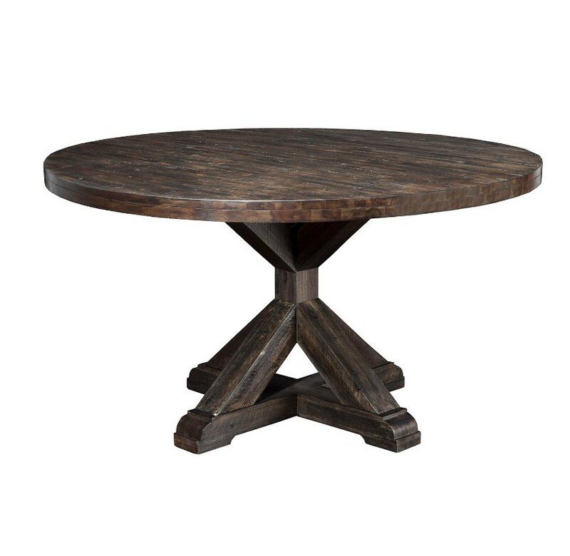 Gracie Oaks Magida Acacia Wood Solid Wood Dining Table Pertaining To Current Folcroft Acacia Solid Wood Dining Tables (Photo 15 of 15)