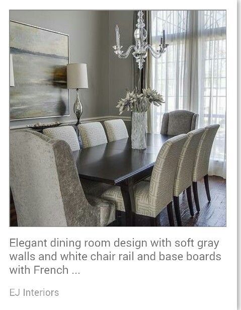 Grey Dining Room | Grey Dining Room, Elegant Dining Room Pertaining To Most Recent Larkin  (View 1 of 15)