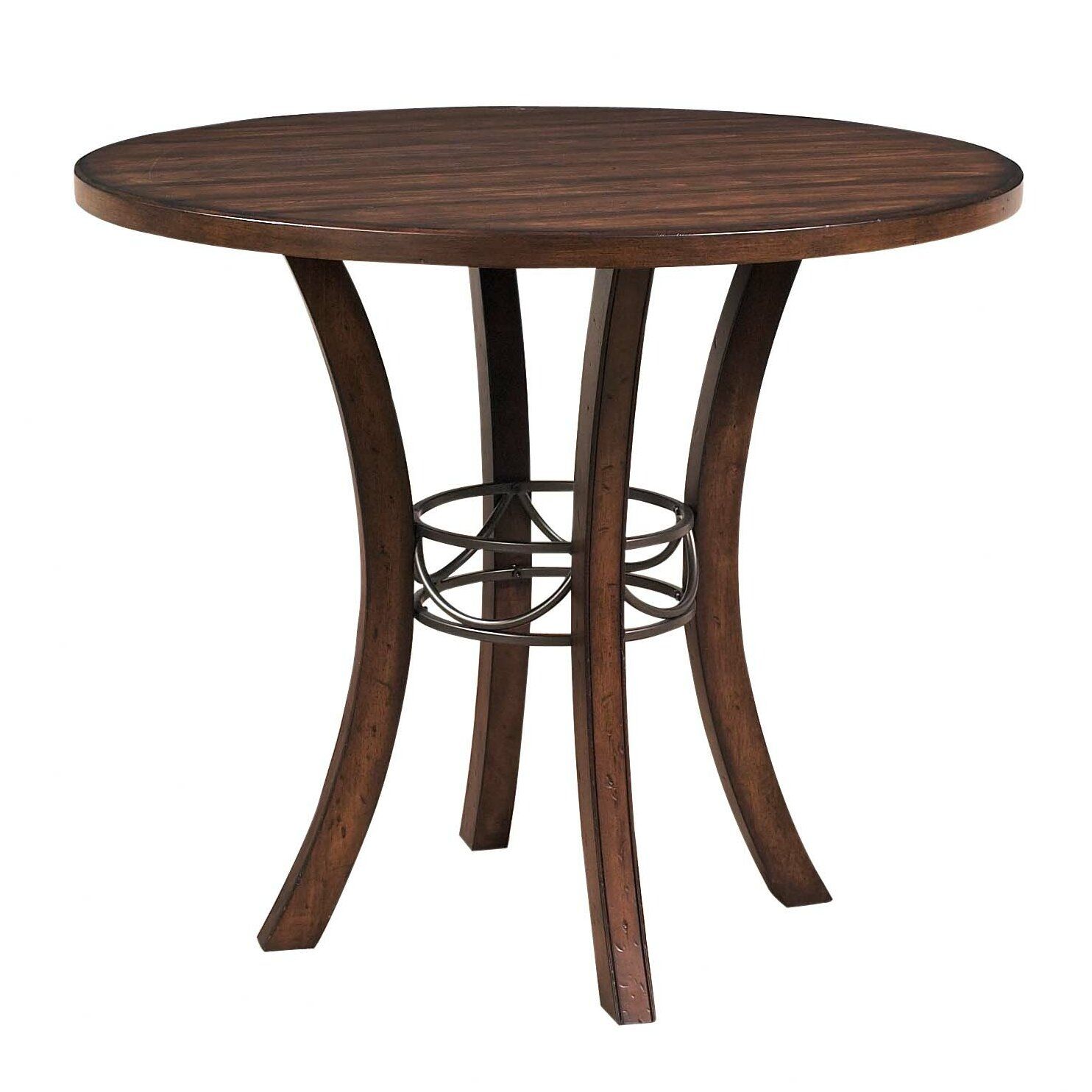 Hillsdale Cameron Round Counter Height Dining Table Regarding Current Liesel Bar Height Pedestal Dining Tables (View 12 of 15)