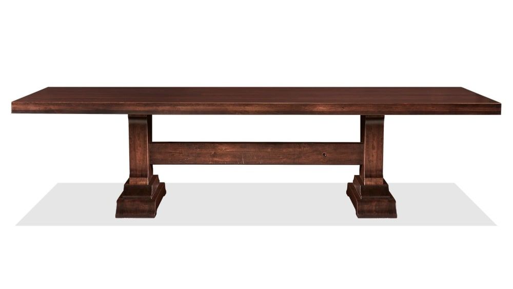 Huntsville Solid Cherry Trestle Wood Dining Table In Best And Newest Nerida Trestle Dining Tables (View 12 of 15)