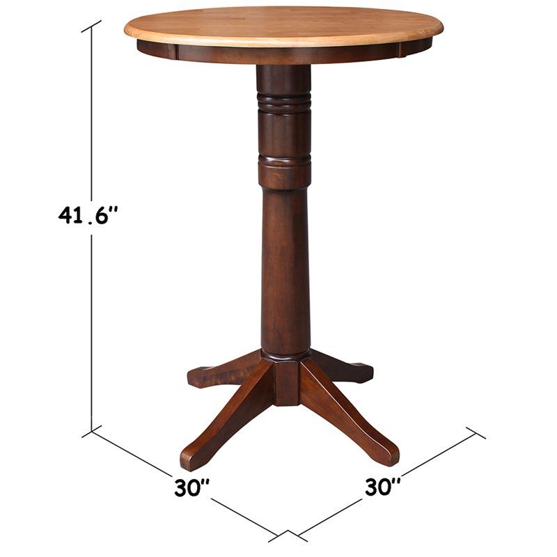 International Concepts 30" Round Pedestal Counter Height Intended For Most Recently Released Bushrah Counter Height Pedestal Dining Tables (View 14 of 15)