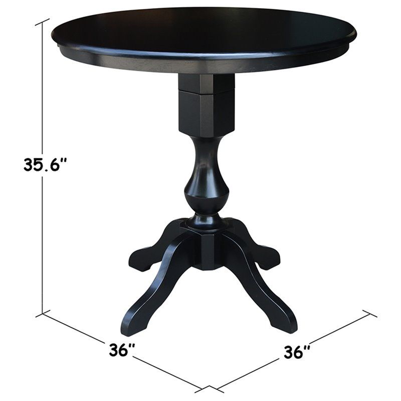 International Concepts 36" Round Pedestal Counter Height In 2017 Bar Height Pedestal Dining Tables (View 11 of 15)