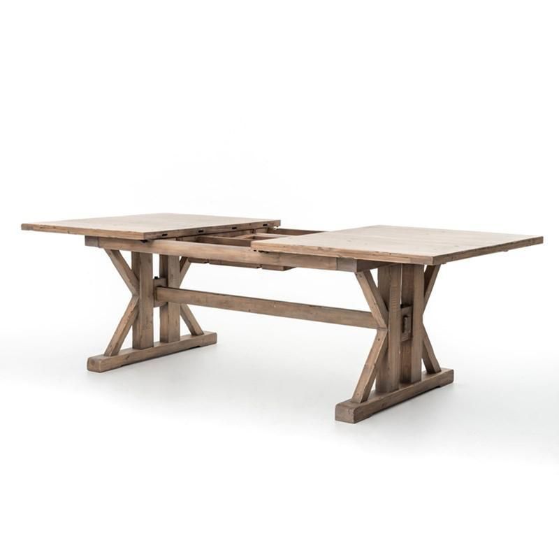 Italian Farmhouse Ext. Dining Table Sundried Wheat Throughout Most Recent Aulbrey Butterfly Leaf Teak Solid Wood Trestle Dining Tables (Photo 3 of 15)