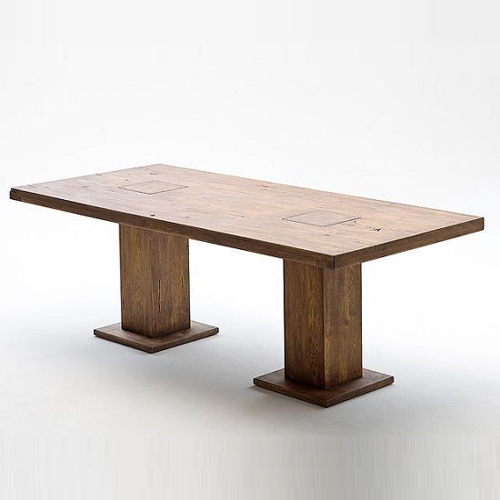 Mancinni 260Cm Wooden Pedestal Dining Table In 2020 For Current Granger  (View 1 of 15)