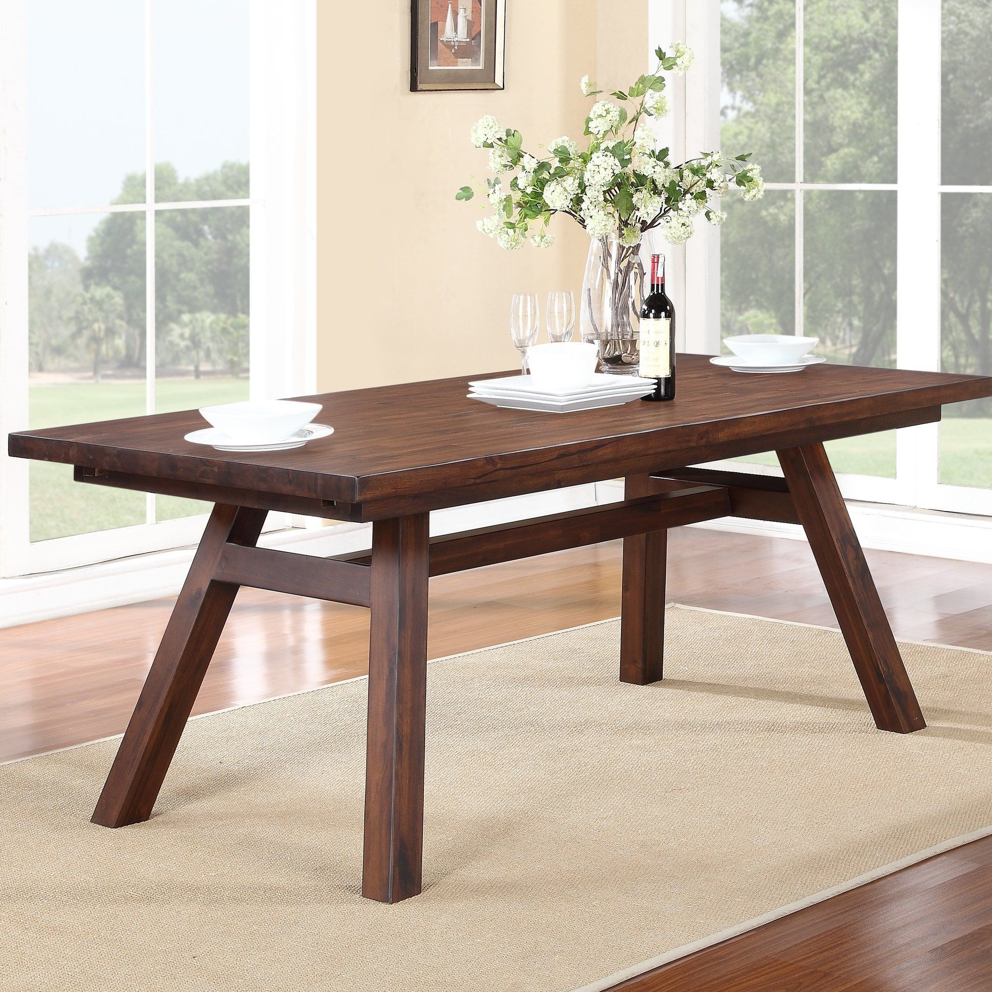 Marine Solid Wood Dining Table | Dining Table In Kitchen Inside Recent Bradly Extendable Solid Wood Dining Tables (Photo 1 of 15)