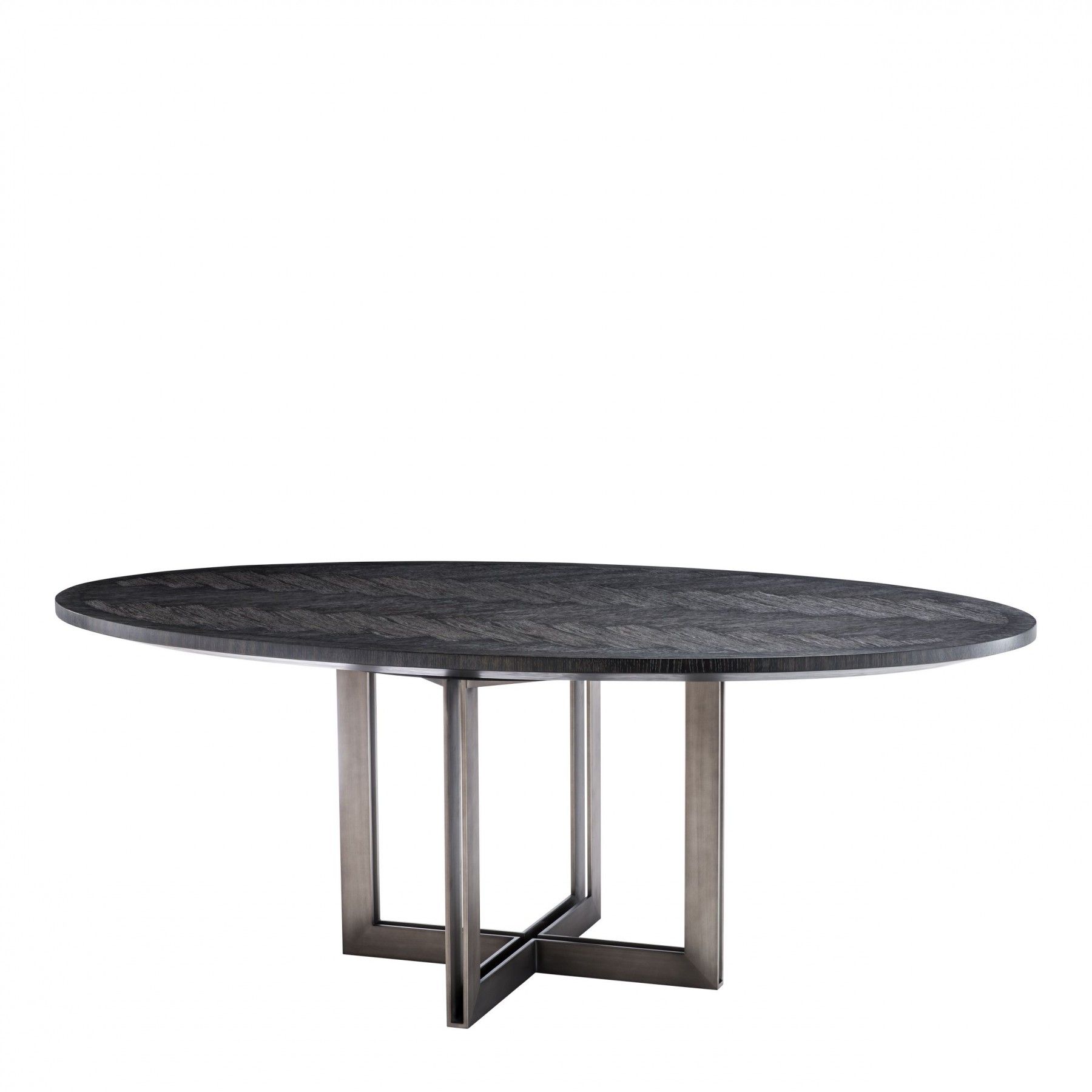 Melchior Charcoal Oak Oval Dining Table | Shop Now Within Best And Newest Genao 35'' Dining Tables (View 14 of 15)