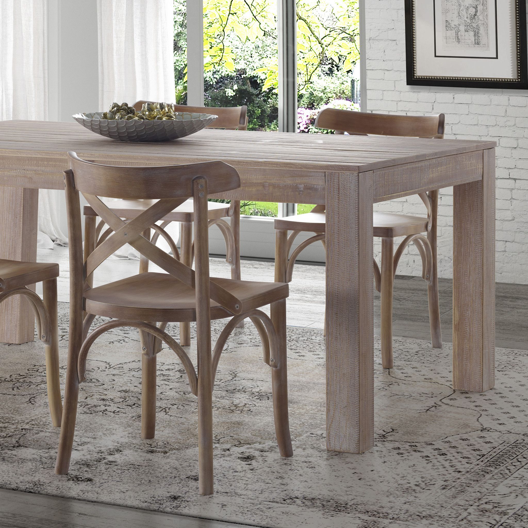 Montauk Solid Wood Dining Table | Dining Room Table Decor Within Current Montauk 35.5'' Pine Solid Wood Dining Tables (Photo 1 of 15)