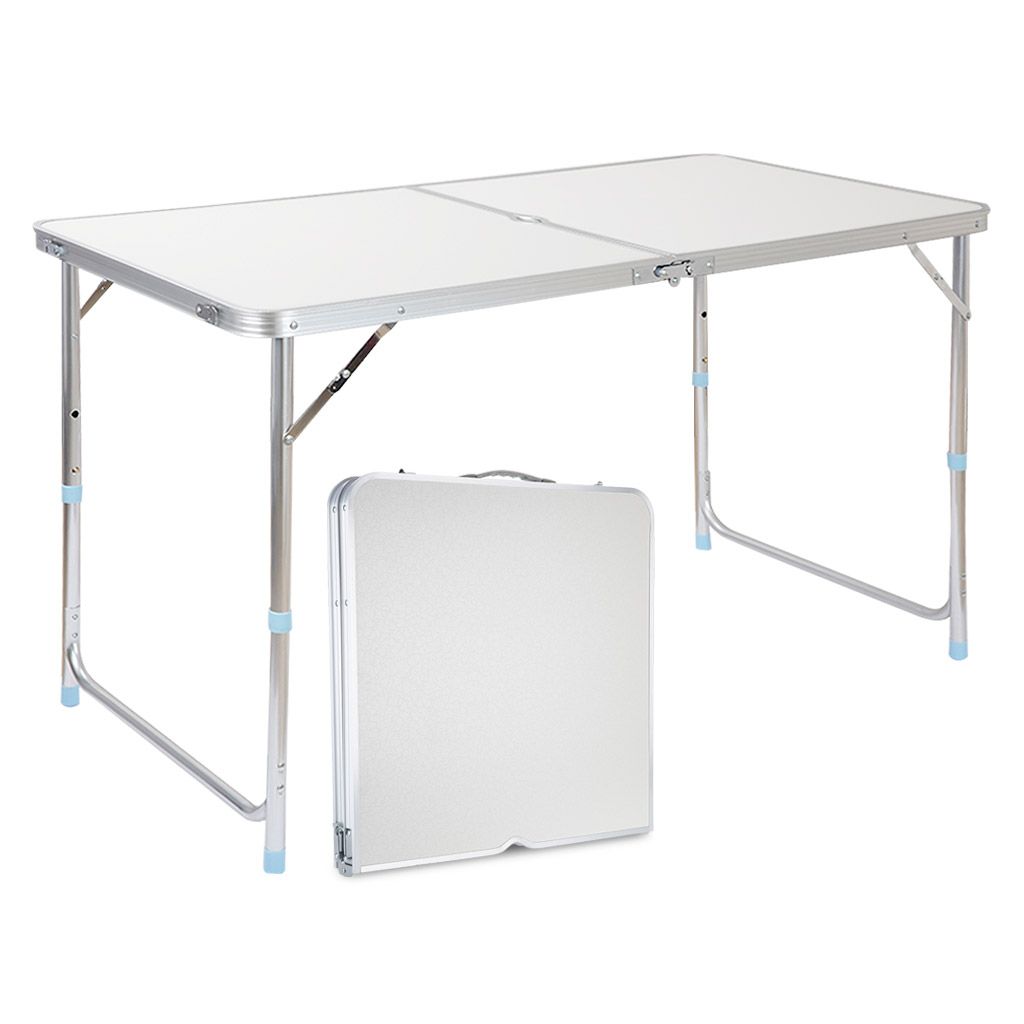 Outdoor Garden Party Aluminum Portable Folding Camping With Most Recently Released Cheetah Sourcing Square 23.6" L X 23.6" W Tables (Photo 8 of 9)