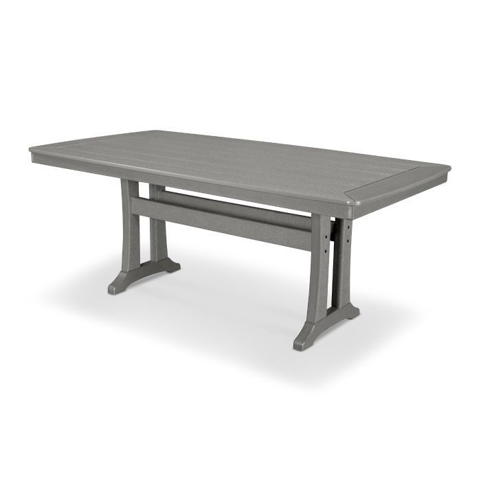 Polywood Nautical Trestle 38" X 73" Dining Table Dining Inside Best And Newest Alexxia 38'' Trestle Dining Tables (View 9 of 15)