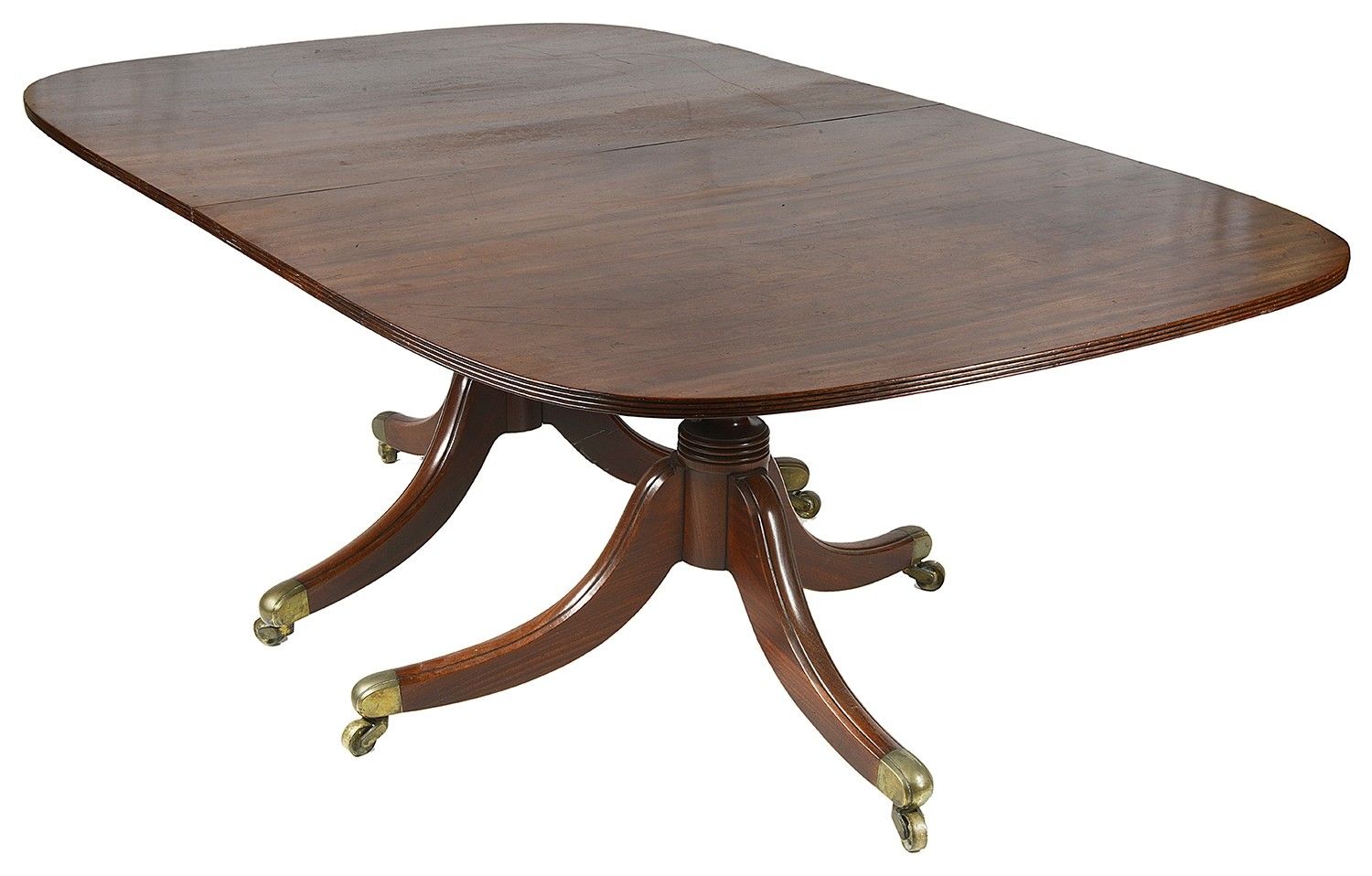 Regency Period Mahogany Twin Pedestal Dining Table For Newest 47&#039;&#039; Pedestal Dining Tables (View 11 of 15)