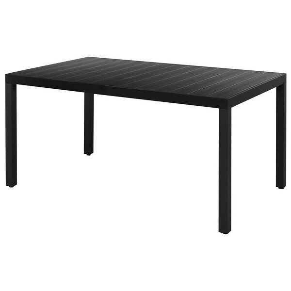 Shop Vidaxl Garden Dining Table Wpc Aluminum 59.1"X35.4 Pertaining To Most Recently Released Clennell 35.4'' Iron Dining Tables (Photo 10 of 15)
