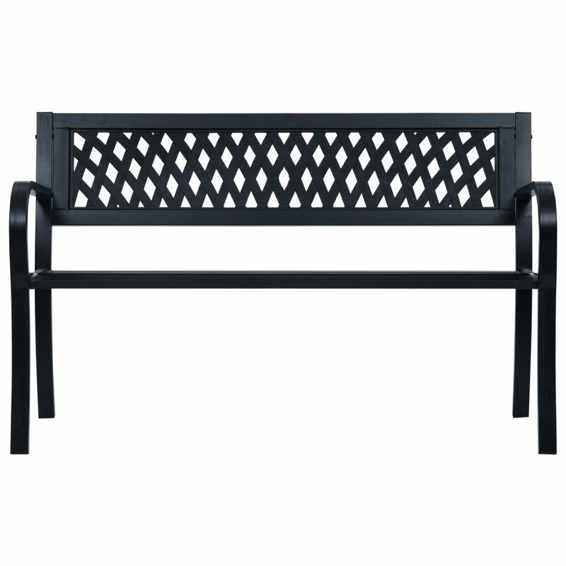 Sol 72 Outdoor Rishaan Steel Bench & Reviews | Wayfair.co (View 15 of 15)