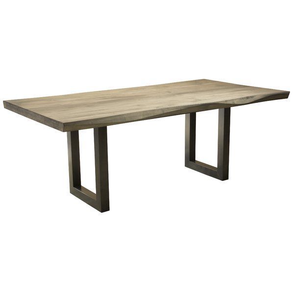 This Fusco Maple Sculpted Edge Dining Table That Enables With Regard To Most Recent Geneve Maple Solid Wood Pedestal Dining Tables (View 2 of 15)