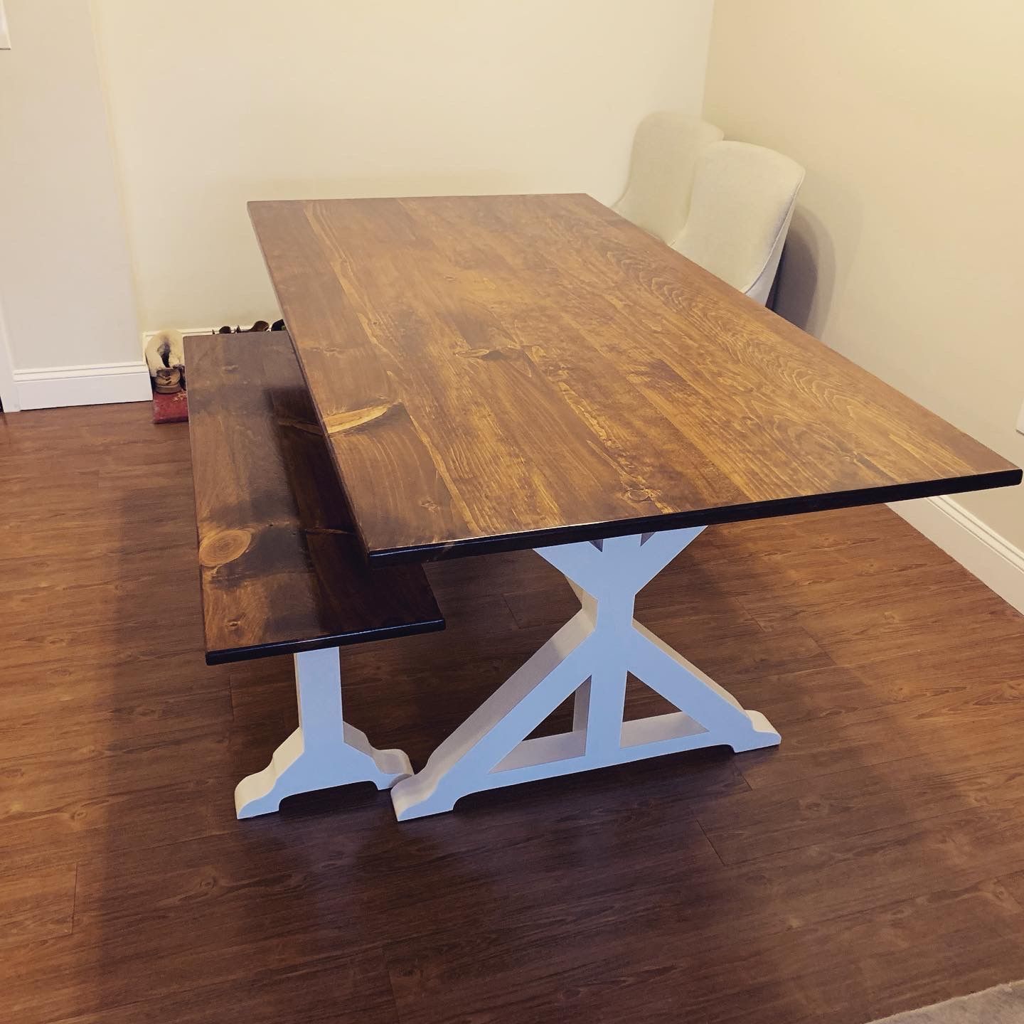 Trestle Style Wood Dining Table, Wood Table, Dining Table Pertaining To Most Recently Released Alexxes 38&#039;&#039; Trestle Dining Tables (View 12 of 15)