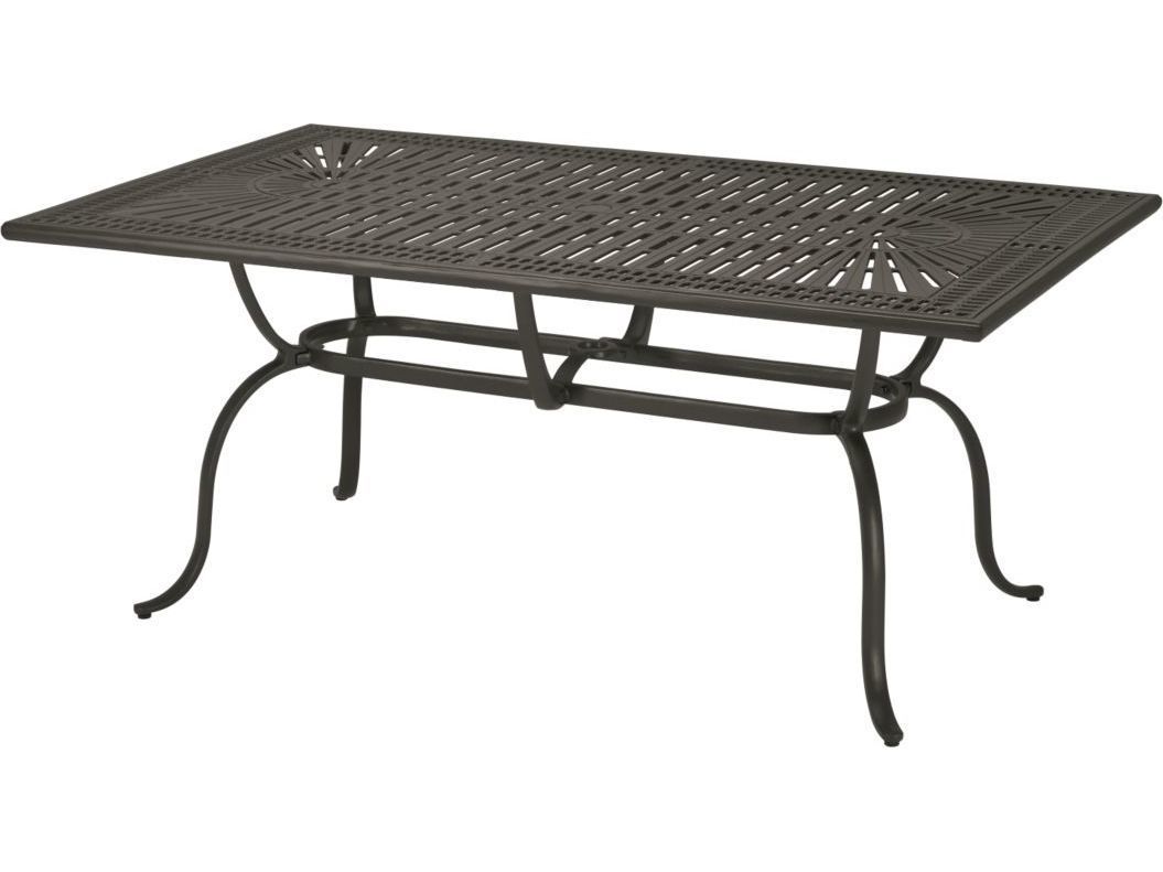 Tropitone Kd Spectrum Cast Aluminum 70 X 43 Rectangular For Best And Newest Neves 43'' Dining Tables (View 6 of 15)