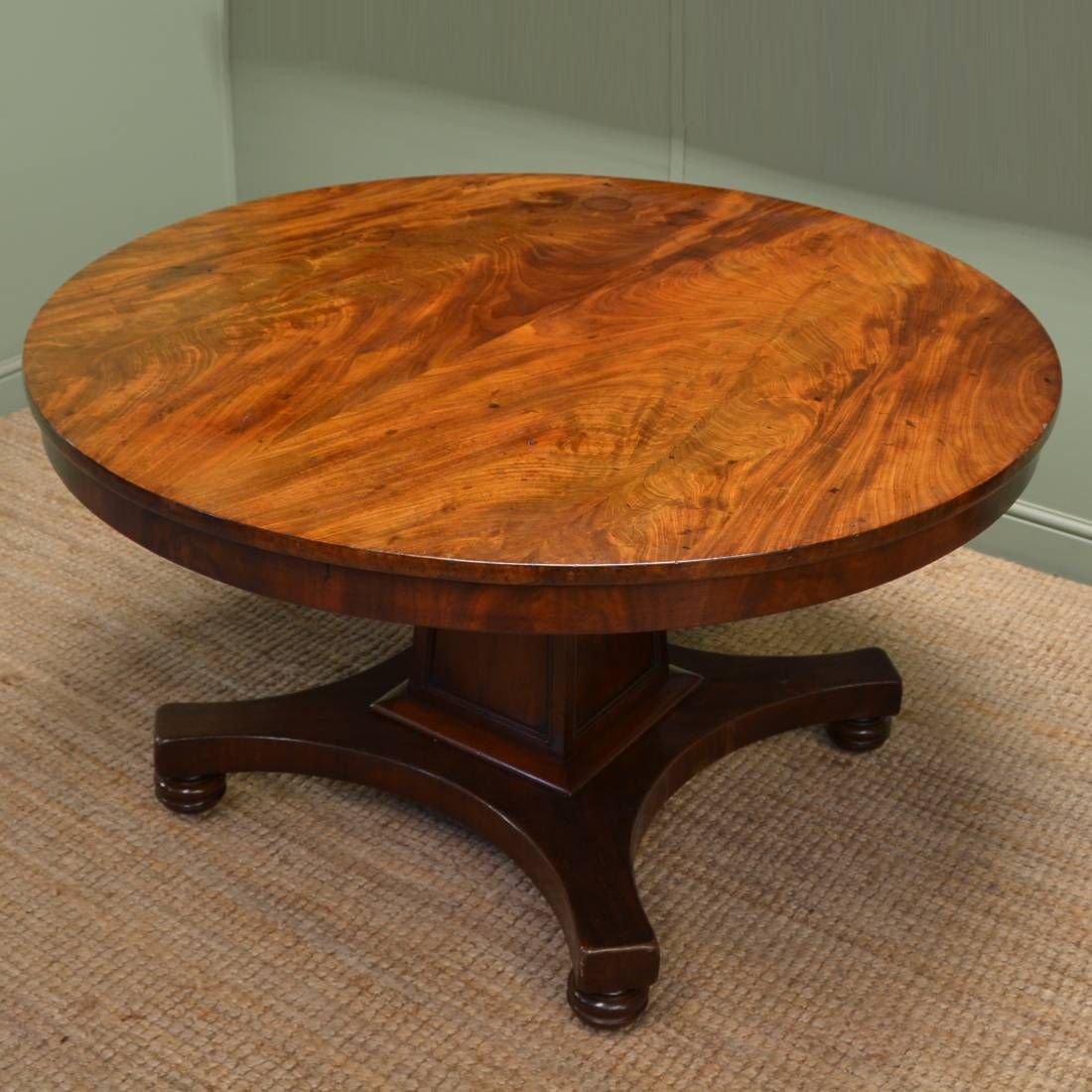 William Iv Mahogany Circular Antique Pedestal Dining Table Pertaining To Most Recently Released Jazmin Pedestal Dining Tables (View 3 of 15)