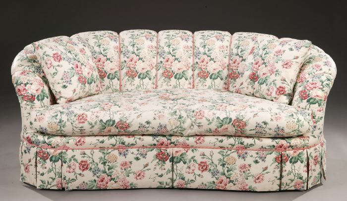 A Modern Floral Chintz Upholstered Sofa And | #1526734 Within Yellow Chintz Sofas (View 2 of 15)