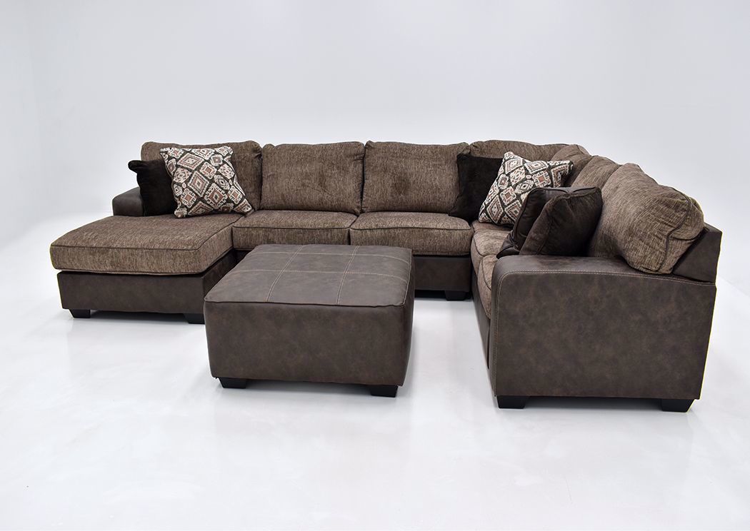 Abalone Sectional Sofa Left – Brown | Home Furniture Plus Intended For Hannah Left Sectional Sofas (View 11 of 15)