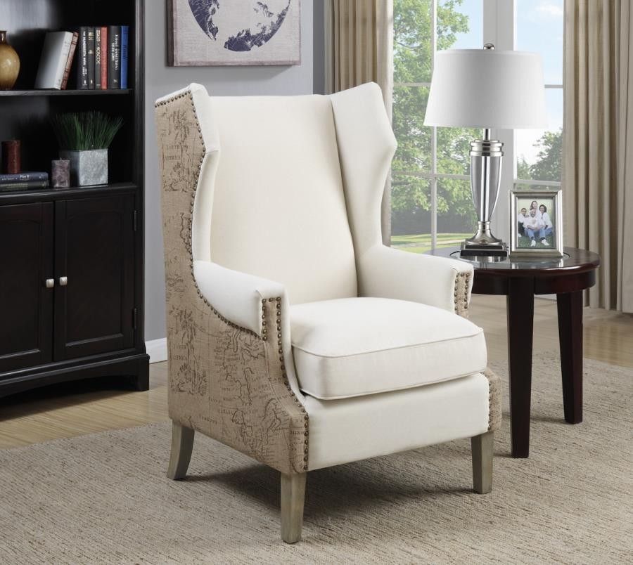 Accents : Chairs – Traditional Cream Accent Chair With With Regard To Accent Sofa Chairs (View 14 of 15)