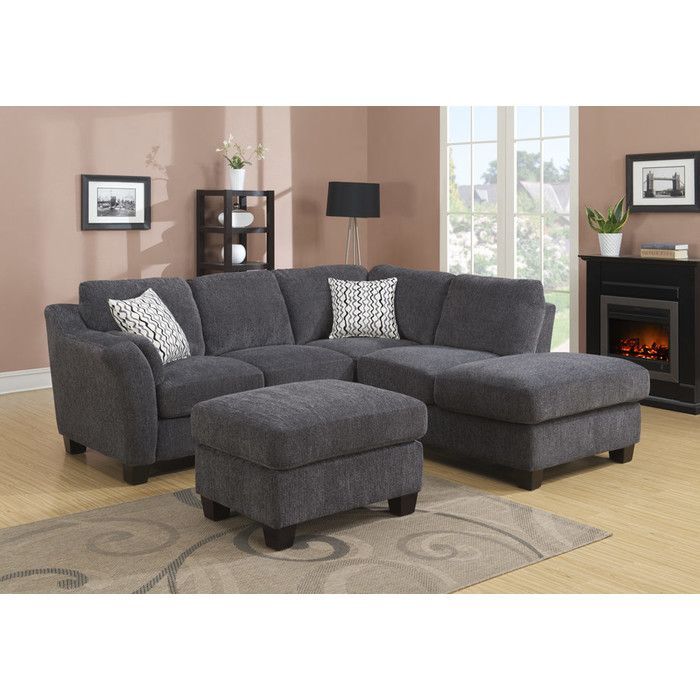 Alcott Hill Patterson Right Hand Facing Sectional Intended For Hannah Right Sectional Sofas (View 10 of 15)