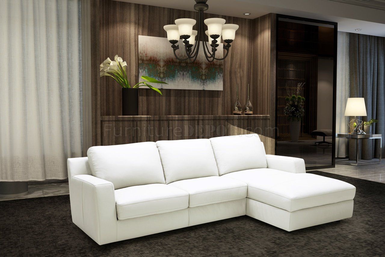 Alexis Sectional Sofa Sleeper In Premium Leatherj&M For Hannah Left Sectional Sofas (View 9 of 15)