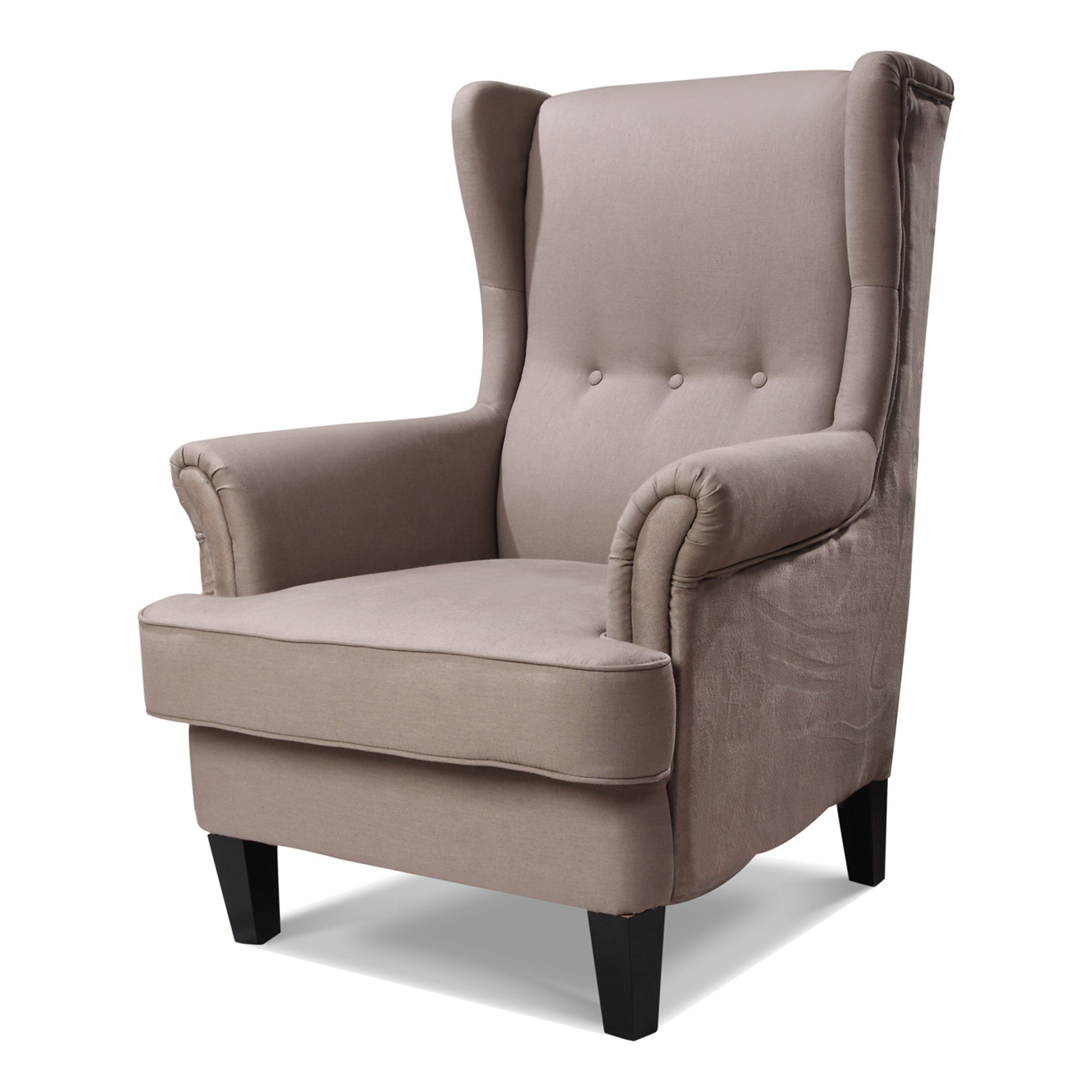 Austin Wingback Chair Upholstered In 'Key West' Linen Throughout Sofa Arm Chairs (View 8 of 15)