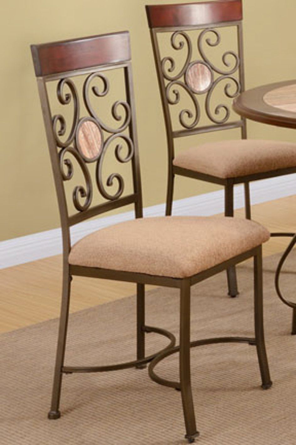 Beige Metal Dining Chair – Steal A Sofa Furniture Outlet Throughout Dining Sofa Chairs (View 9 of 15)