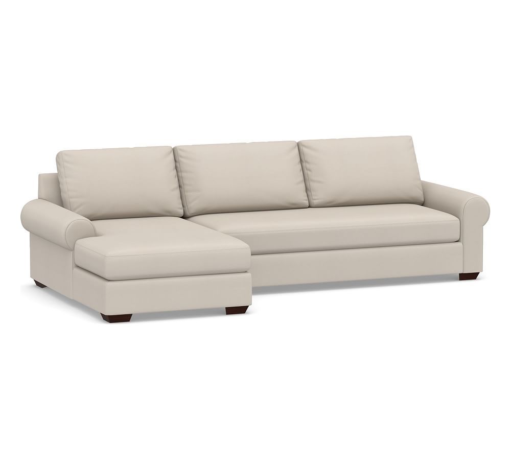 Big Sur Roll Arm Upholstered Right Arm Sofa With Chaise Regarding Dulce Right Sectional Sofas Twill Stone (View 1 of 15)