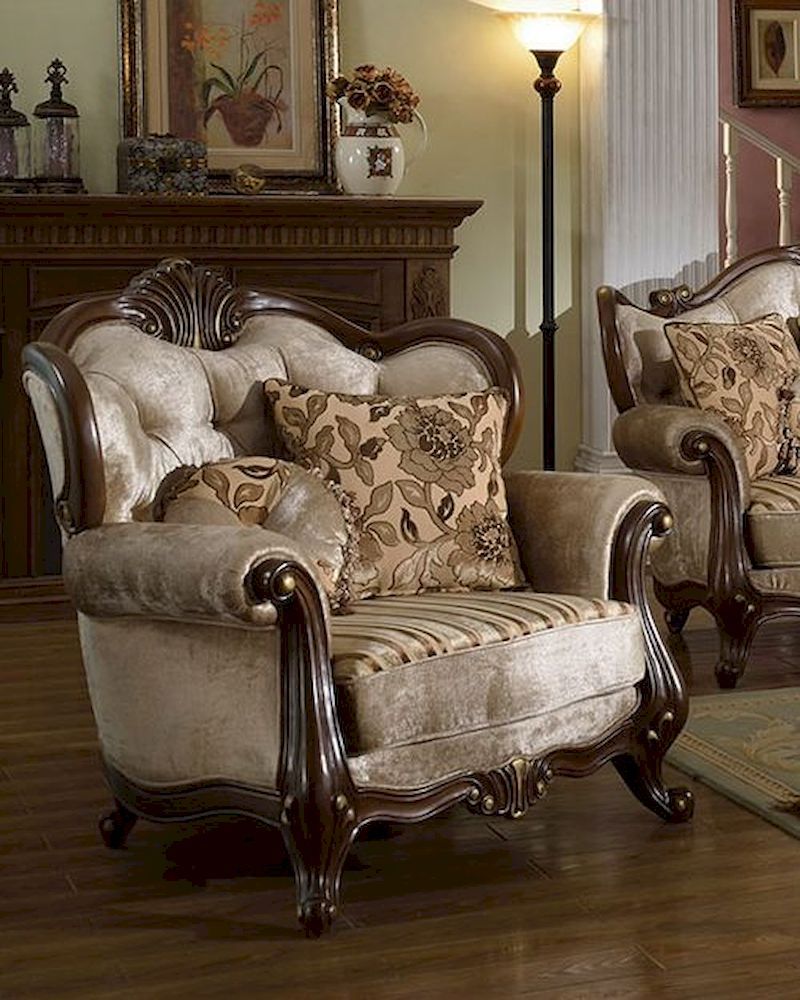 Brown Chair In Traditional Style Mcfsf8700 C Within Traditional Sofas And Chairs (View 7 of 15)