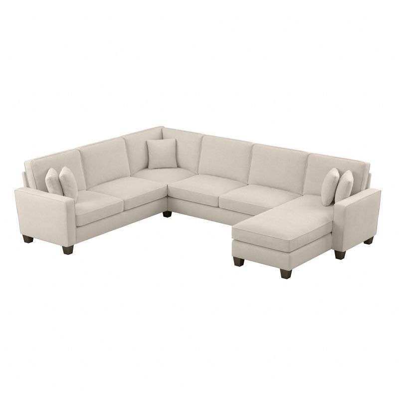 Bush Furniture Stockton 127W U Shaped Sectional Couch With With 102" Stockton Sectional Couches With Reversible Chaise Lounge Herringbone Fabric (View 1 of 15)