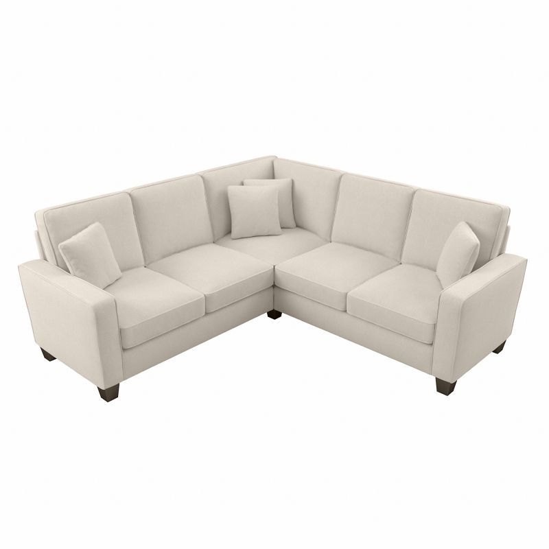 Bush Furniture Stockton 98W L Shaped Sectional Couch In Regarding 102" Stockton Sectional Couches With Reversible Chaise Lounge Herringbone Fabric (View 12 of 15)