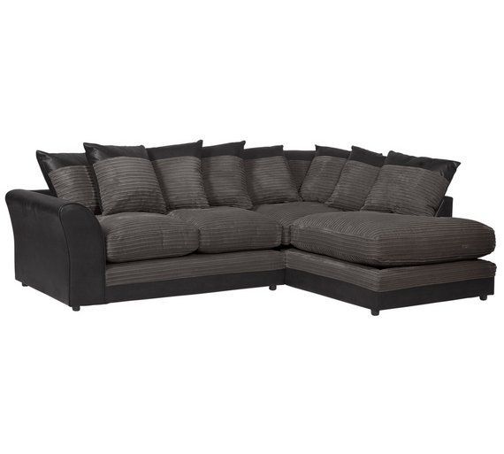 Buy Home Harley Large Fabric Right Hand Corner Sofa Regarding Katie Charcoal Sofas (View 10 of 15)