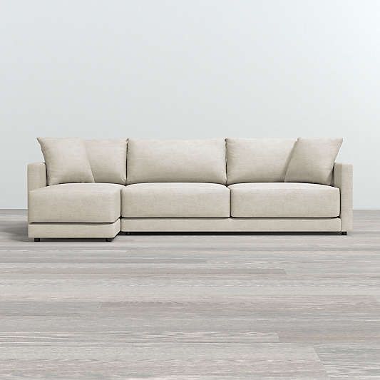 Chaise Sectionals: 2 Piece, 3 Piece & More | Crate And Barrel Throughout Setoril Modern Sectional Sofa Swith Chaise Woven Linen (View 6 of 15)