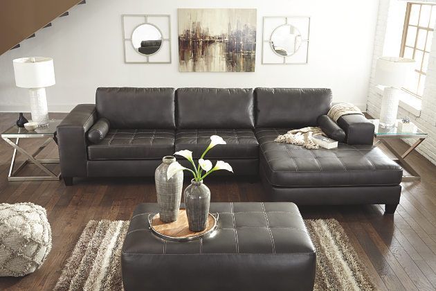 Charcoal Nokomis 2 Piece Sectional View 3 | Sectional Sofa With Regard To 2Pc Maddox Right Arm Facing Sectional Sofas With Chaise Brown (View 7 of 15)