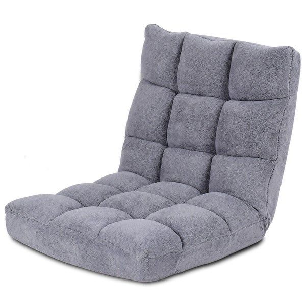 Costway Adjustable 14 Position Floor Chair Folding Lazy Throughout Gaming Sofa Chairs (View 11 of 15)