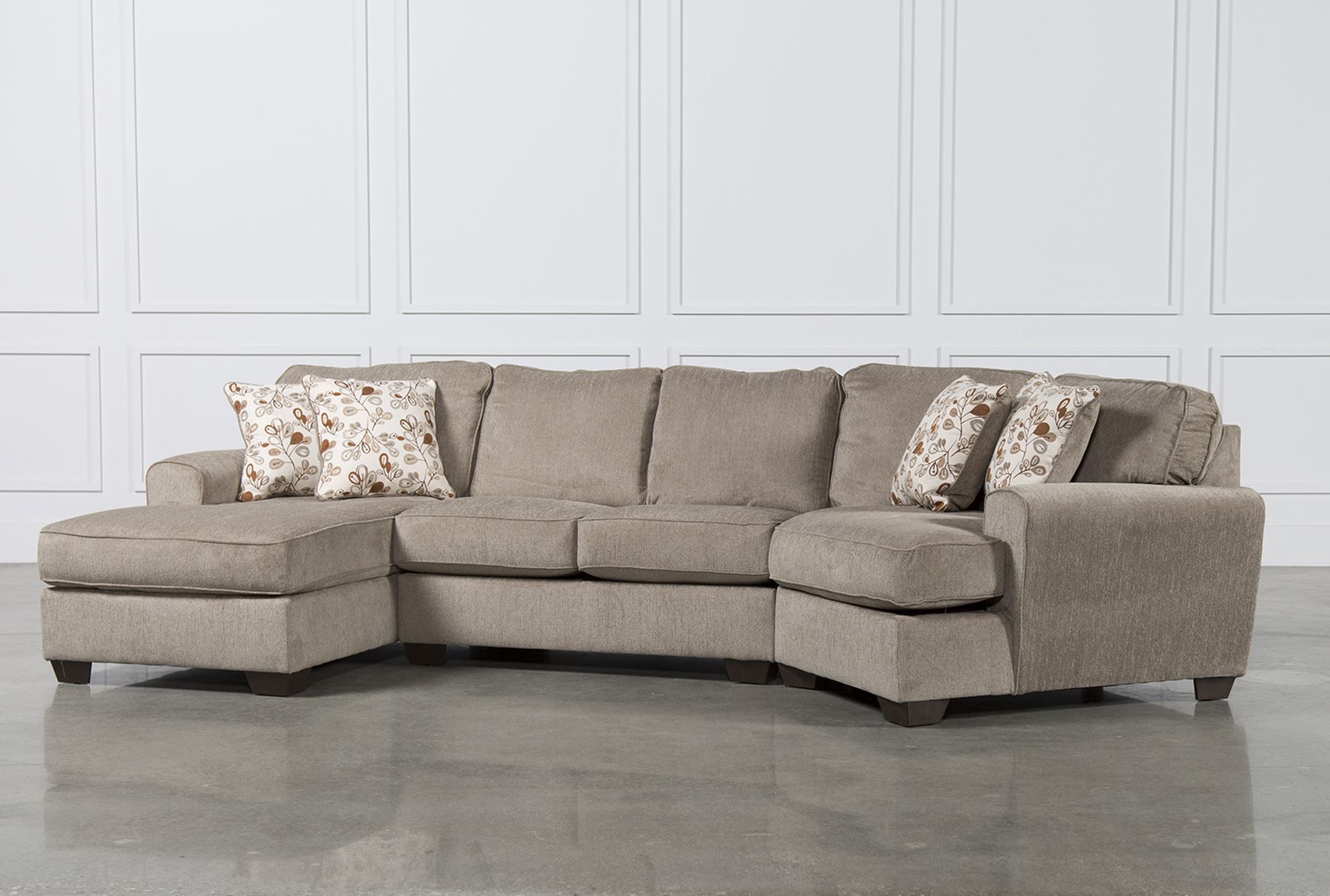 Cuddler Sectional Sofa Carena 2 Pc Fabric Sectional Sofa With Regard To 2Pc Maddox Right Arm Facing Sectional Sofas With Chaise Brown (View 3 of 15)