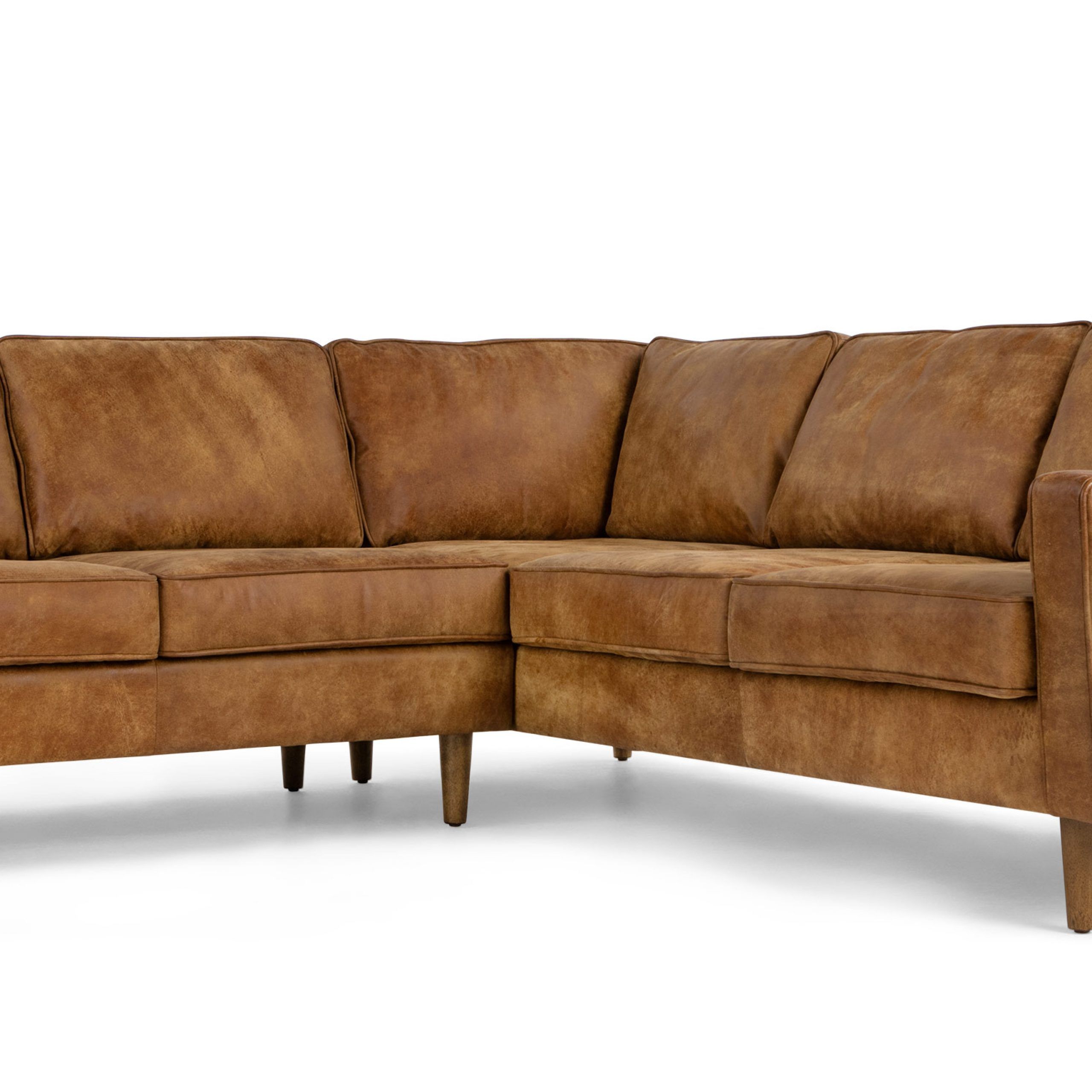 Dallas Corner Sofa, Outback Tan Premium Leather | Made With Leather Corner Sofas (View 14 of 15)