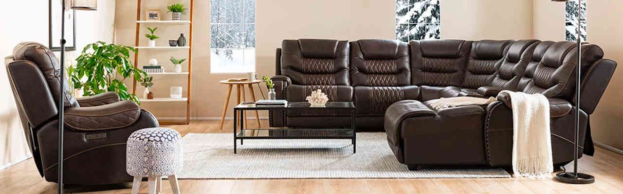 [Download 25+] Bobs Furniture Leather Living Room Sets With Regard To Panther Black Leather Dual Power Reclining Sofas (View 5 of 15)
