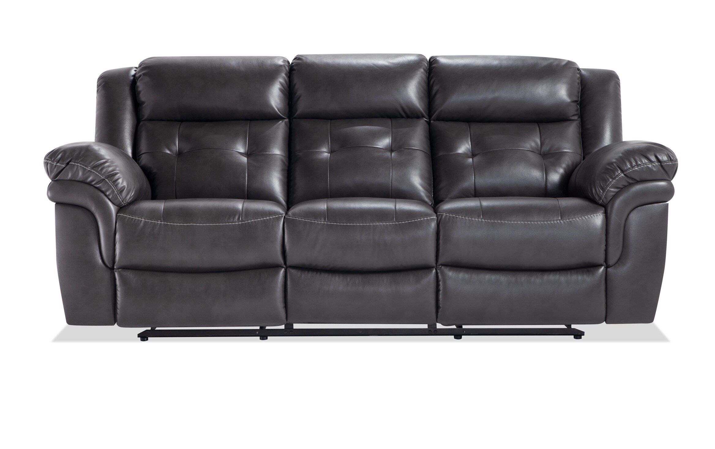 [Download 25+] Bobs Furniture Leather Living Room Sets Within Panther Black Leather Dual Power Reclining Sofas (View 1 of 15)