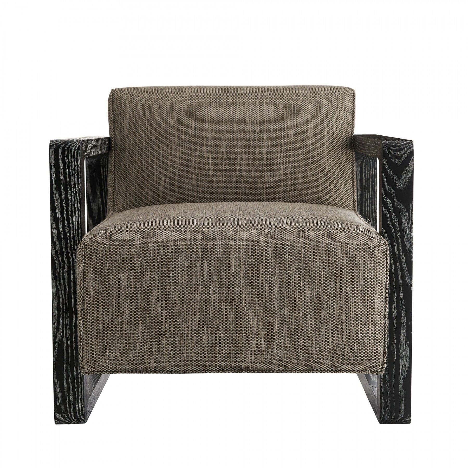 Duran Chair Pebble Tweed Black Cerused | Arteriors With Regard To Antonio Light Gray Leather Sofas (View 6 of 15)