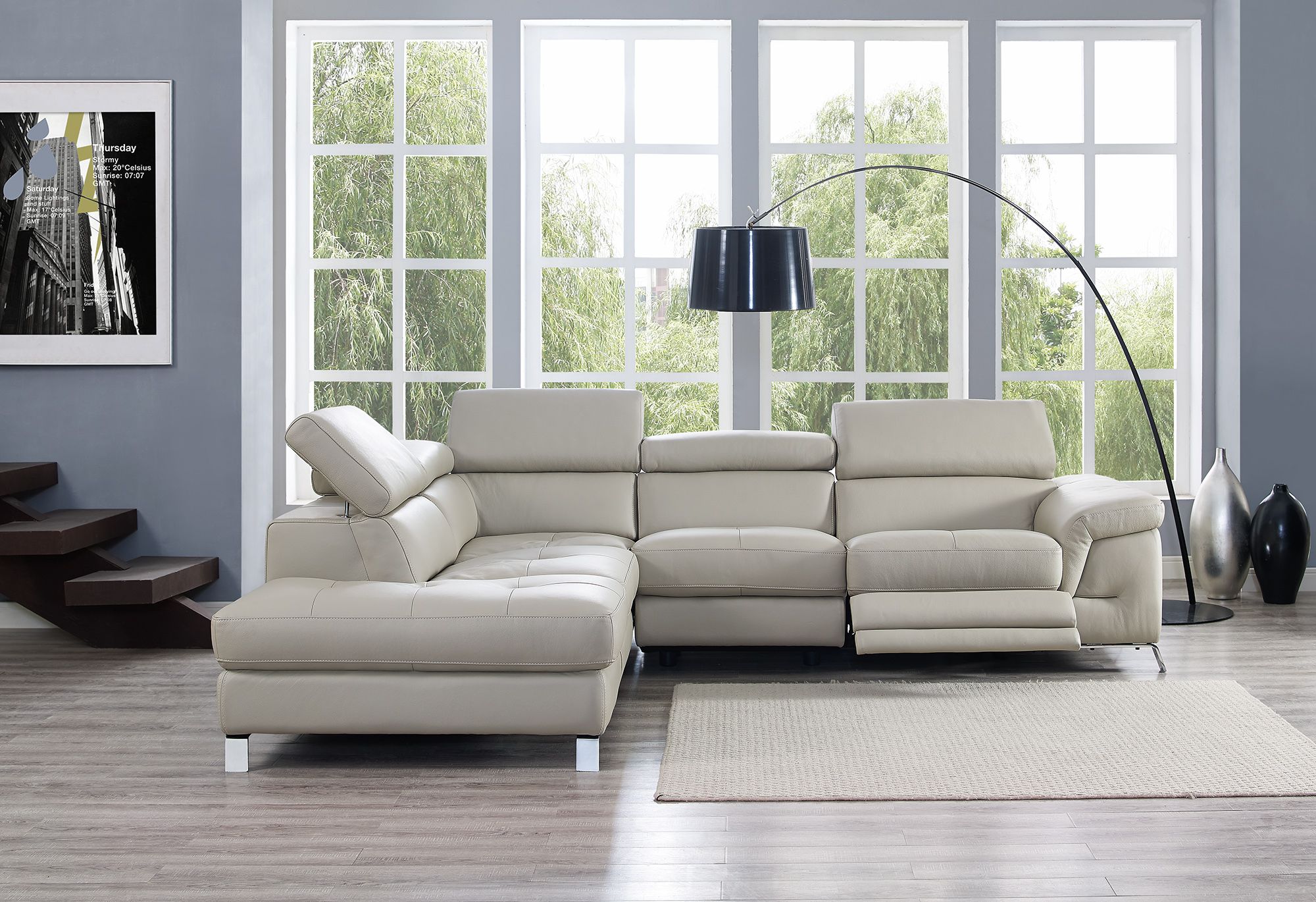 Elegant Furniture Italian Leather Upholstery Modesto In Elegant Sofas And Chairs (View 8 of 15)