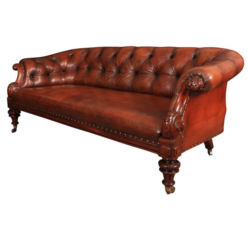 Exceptional Quality Victorian Hand Dyed Leather In Victorian Leather Sofas (View 1 of 15)