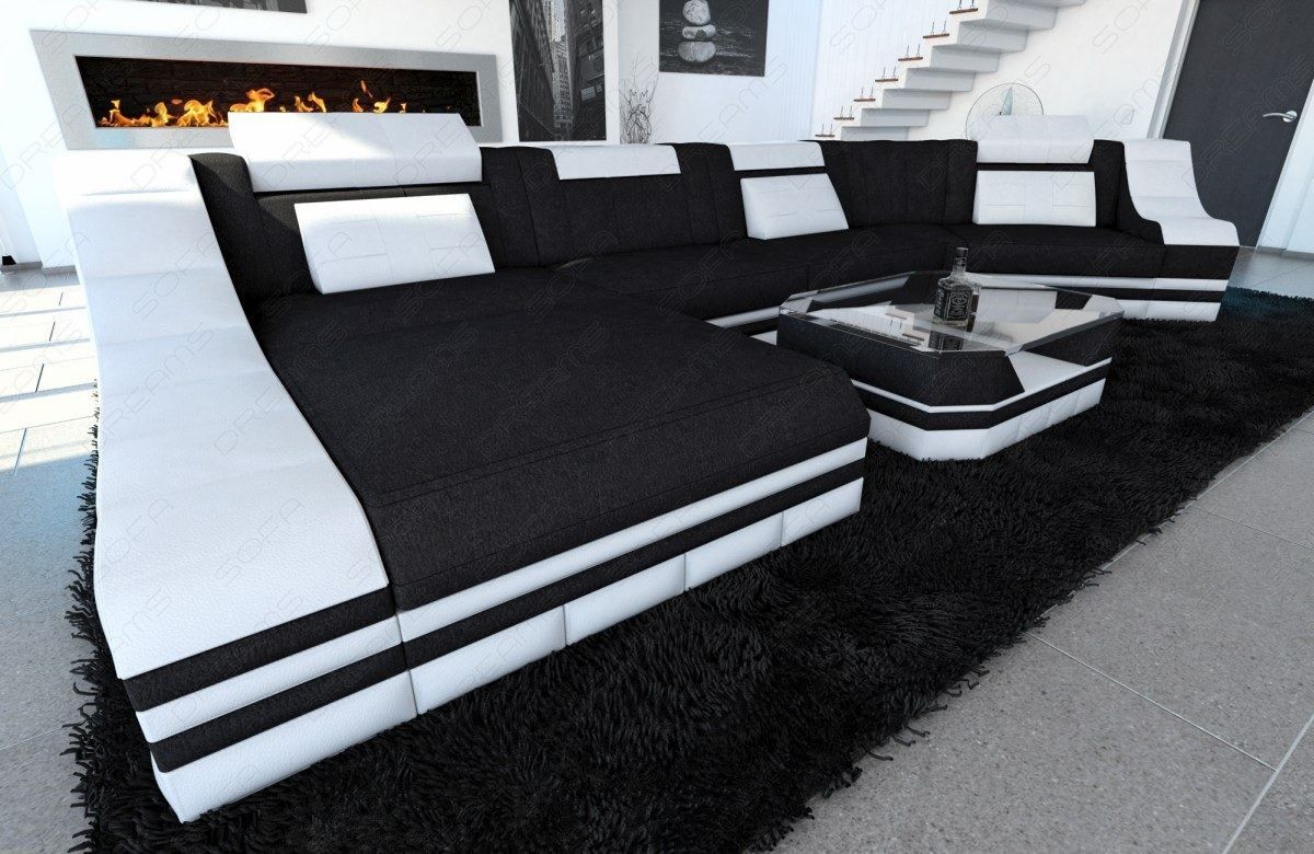 Fabric Sectional Sofa New York C Shape Modular Sofa Led Inside C Shaped Sofas (View 4 of 15)