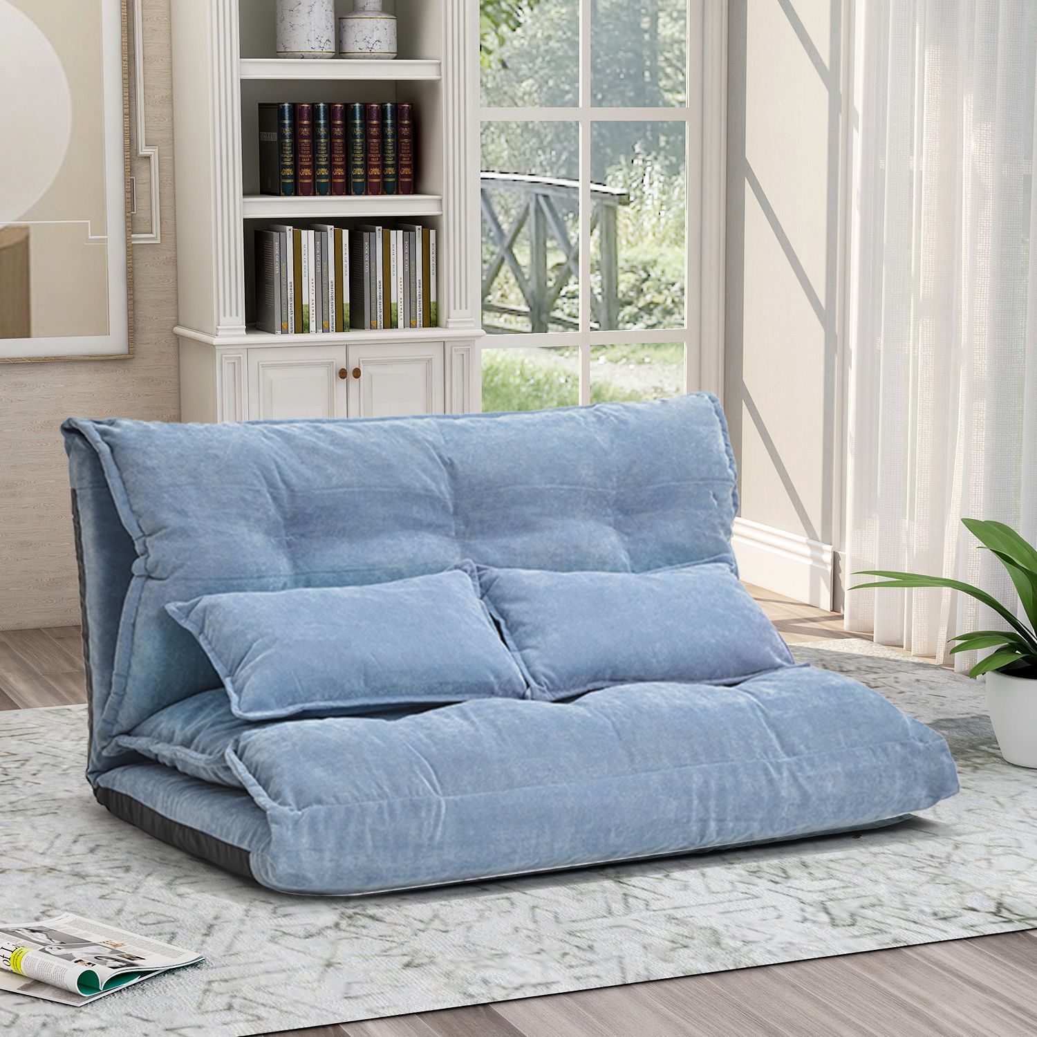 Folding Sofa Bed, Floor Couch Bed Sofa With 5 Adjustable In Fold Up Sofa Chairs (View 11 of 15)
